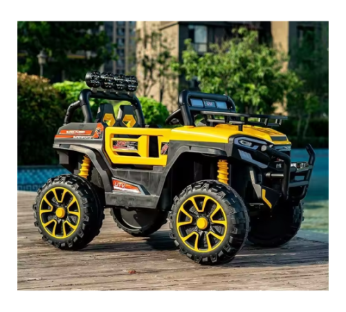 საბავშვო ელექტრო მანქანა V5588 კაუჩუკის საბურავებით.ტყავის სკამით