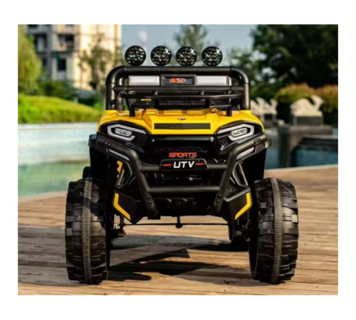 საბავშვო ელექტრო მანქანა V5588 კაუჩუკის საბურავებით.ტყავის სკამით