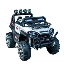 საბავშვო ელექტრო მანქანა V5588 კაუჩუკის საბურავებით.ტყავის სკამით