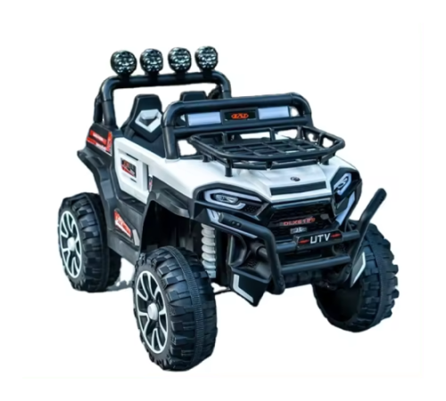 საბავშვო ელექტრო მანქანა V5588 კაუჩუკის საბურავებით.ტყავის სკამით