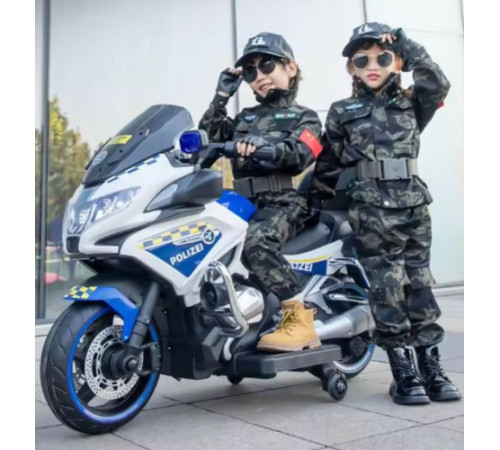 საბავშვო ელექტო მოტოციკლეტი 888police-w