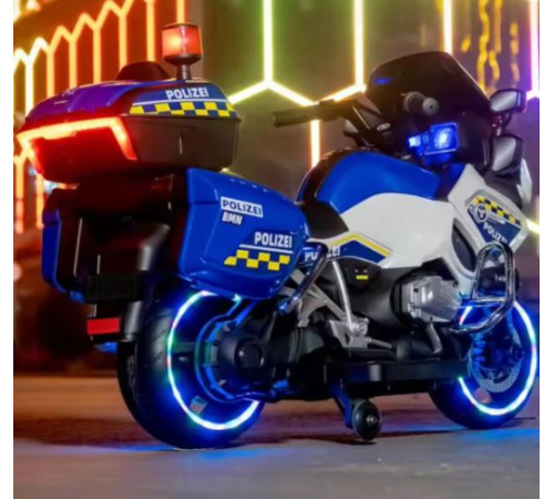 საბავშვო ელექტო მოტოციკლეტი 888police-w