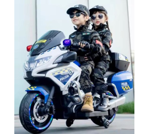 საბავშვო ელექტო მოტოციკლეტი 888police-w