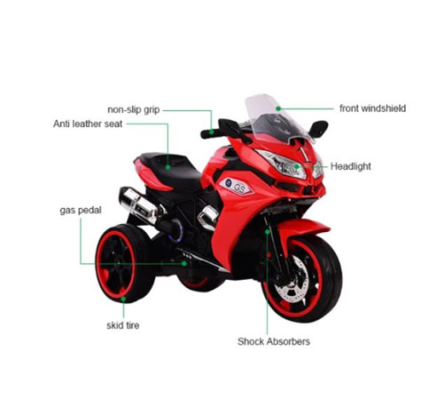 საბავშვო ელექტო მოტოციკლეტი 1200RED