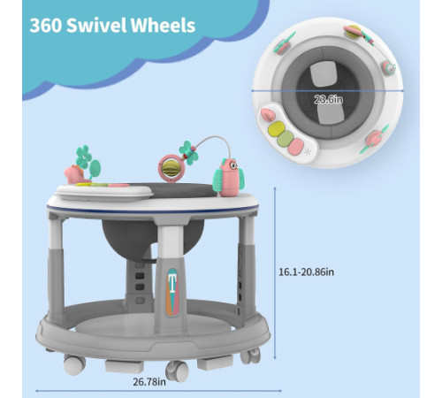 ჭოჭინა 360 გრადუსიანი მბრუნავი სავარძლით  Baby-105CER