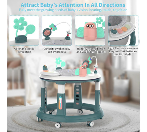 ჭოჭინა 360 გრადუსიანი მბრუნავი სავარძლით Baby-105BLU