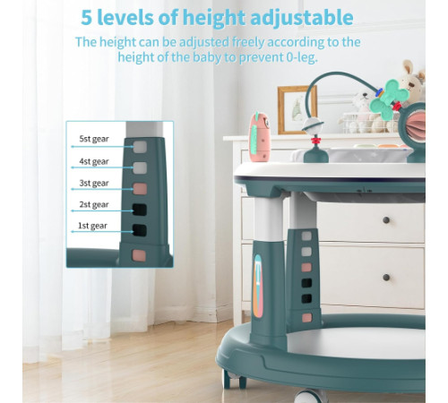 ჭოჭინა 360 გრადუსიანი მბრუნავი სავარძლით Baby-105BLU