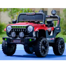 საბავშვო ელექტრო მანქანა  ტყავის სავარძლით D-618-RED